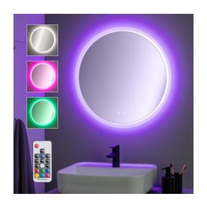 Brilagi-LED Oglindă cu încălzire anti-aburire CLARA PRO, LED RGBW, cu dimmer și iluminare LED integrată, 19 W/230 V, Ø 60 cm, IP44 + telecomandă imagine