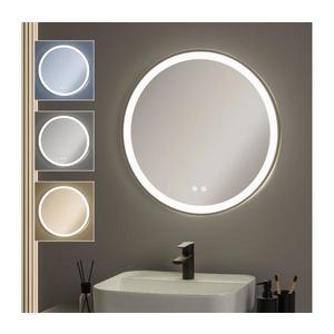 Brilagi-LED Oglindă încălzită, cu dimmer și iluminare LED integrată ALU PRO, 18W, 230V, Ø 60 cm, IP44, negru imagine
