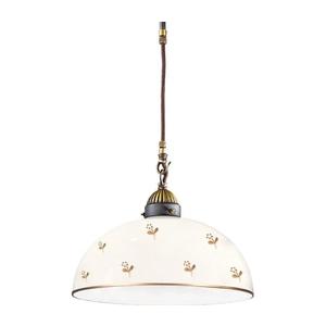 Kolarz 731.30.171 - Pendul suspendat pe cablu NONNA 1xE27/75W/230V, diam. 30 cm, design floral, aur roz imagine