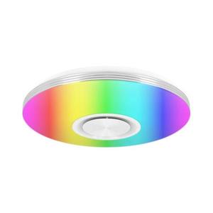 Plafonieră LED RGBW reglabilă cu boxă, LED/60W/230V, albă + telecomandă imagine