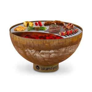 Blumfeldt Savage, focar cu grătar, Ø: 60, 5 cm, oțel, inclusiv protecție împotriva intemperiilor, ruginie imagine