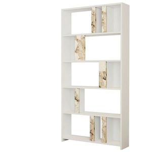 Bibliotecă Lime White Marbel and White, alb imagine