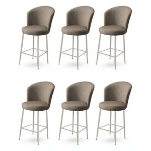 Set de scaune de bar Fora Cappuccino and Chrome, 6buc., cafeniu, 6 buc. imagine