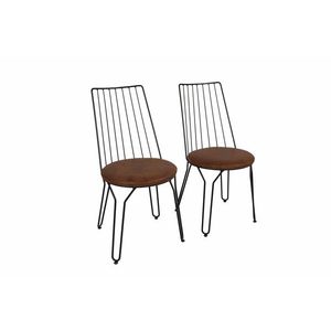 Set de scaune de sufragerie Ada Brown, 2 buc., maro imagine