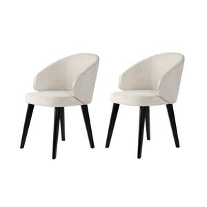 Set de scaune de sufragerie Bentley White andBlack, 2 buc., alb imagine