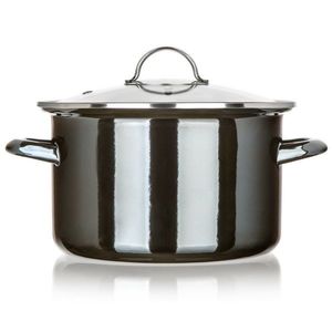 Banquet Oală emailată METALLIC Black 24 cm, 3, 7 l, cu capac, 24 cm imagine
