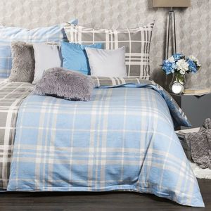 Lenjerie de pat din flanelă 4Home, Cub albastru, albastru, 140 x 220 cm, 70 x 90 cm imagine