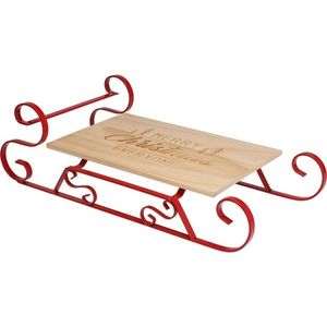 Tavă de Crăciun din pin Sanie, 46 × 22 × 14 cm imagine