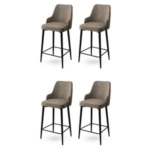 Set de scaune de bar Enox Black, 4 buc., negru, 4 buc imagine