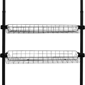 Wenko Set de 2 coșuri din sârmă Herkules, negru, negru imagine