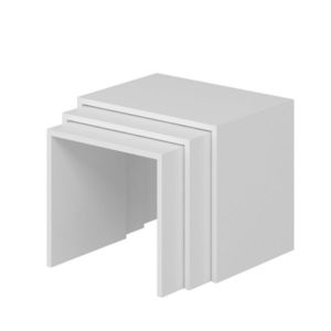 Măsuță Alya White, 3 bucăți, alb imagine