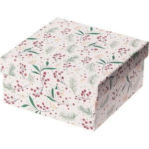 Cutie cadou de Crăciun, albă, 14, 5x7x14, 5 cm, alb imagine