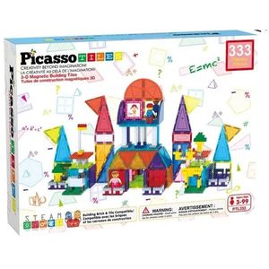 Set cuburi de construcție magnetic PicassoTiles 333 piese imagine