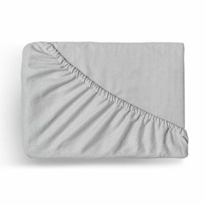 Kvalitex Cearșaf elastic din flanelă, gri deschis, 90 x 200 cm, gri, 90 x 200 cm imagine