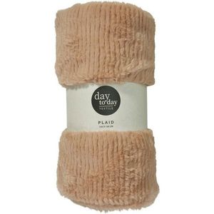 Pătură Stripy maro deschis, 150 x 120 cm, maro deschis imagine