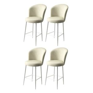 Set de scaune de bar Fora Cream and White, 4 buc., crem deschis, 4 buc imagine