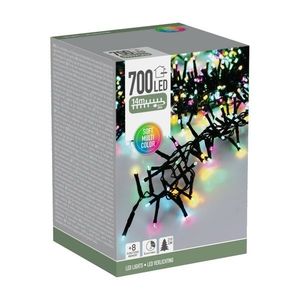 Lanț luminos exterior Macaron, 14 m, 700 LED, IP44(verde, portocaliu, albastru, roz), temporizator, 14 m imagine