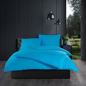 Lenjerie de pat din bumbac Color turcoaz, 140 x200 cm, 70 x 90 cm imagine