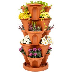 Cascadă pentru flori 4Home din 5 piese, teracotă, teracotă, 5 etaje imagine