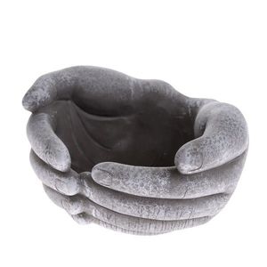 Decorație funerară Ghiveci de beton Mâini, 20 x 11, 5 x 20 cm imagine