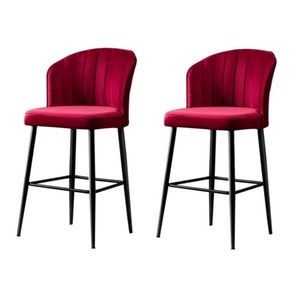Set de scaune de bar Rubi Claret Red, 2 buc., 2 buc. imagine