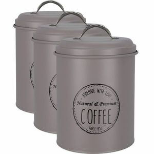 Set de cutii metalice pentru alimente Excellent Houseware 13, 5 x 18 cm, 3 buc., maro, maro, L imagine