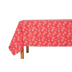 Fată de masă de Crăciun White Snowflakes on Red, 130 x 180 cm imagine