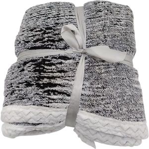 Pătură din lână Mramor negru, 150 x 200 cm, negru imagine