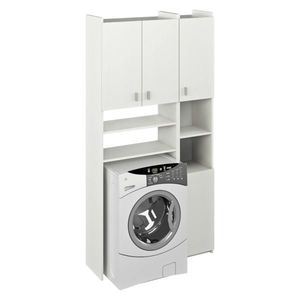 Dulap deasupra mașinii de spălat MIRALI, alb, alb imagine