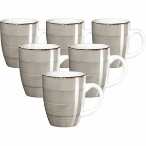Mäser Set of 6 Bel Tempo mugs 380 ml, taupe, maro taupe imagine