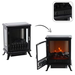 Șemineu electric - imitație de flacără - 41, 5 x 28 x 50, 8 cm - 900/1800W imagine