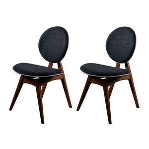 Set de scaune de sufragerie Touch Anthracite andWalnut, 2 buc., antracit imagine