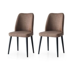 Set de scaune de sufragerie Luna Brown and Black, 2 buc. imagine