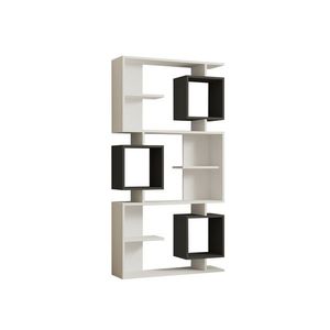 Bibliotecă Icardi Anthracite and White, alb imagine