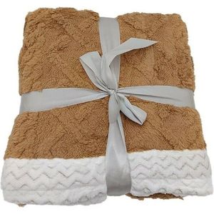 Pătură din lână Island nucă, 150 x 200 cm, maro deschis imagine