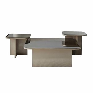 Set de măsuțe de cafea Jazz Beige and Bronze, bej imagine