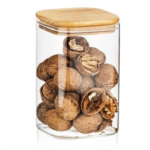 Recipient din sticlă pentru alimente 4Home cucapac Bamboo, 950 ml, 950 ml imagine