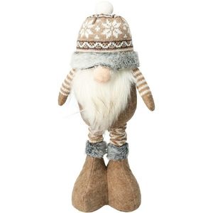 Spiriduș de Crăciun Damin în picioare, picioaretelescopice, 48 cm, gri, gri imagine