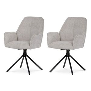 Set de scaune de sufragerie cu mecanism deîntoarcere HC-522 CRM2, 2 buc., bej imagine