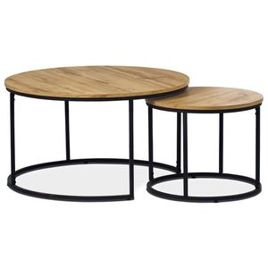 Set de măsuțe de conferință, stejar sălbatic, 2buc., maro deschis imagine