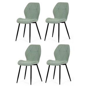 Set de scaune de sufragerie CT-285 GRN2, 4 buc., verde deschis imagine