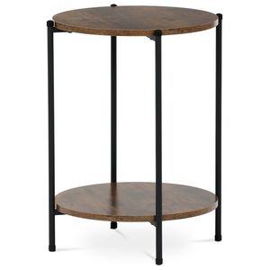 Măsuță auxiliară 44 x 44 cm, lemn vechi, maro închis imagine