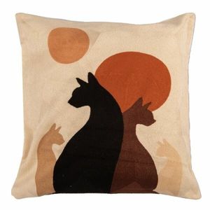 Față de pernă tricotată Pisici, 45 x 45 cm imagine