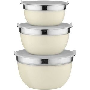 Florina Set de 3 boluri din oțel inoxidabil cucapace, crem, crem deschis imagine