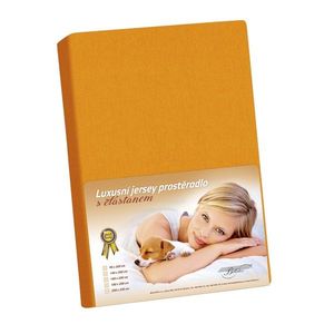 Cearșaf din jersey cu elastan, portocaliu, 90 x200 cm, 90 x 200 cm imagine