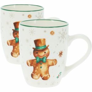 Set de 2 căni din porțelan Gingerbread 320 ml imagine