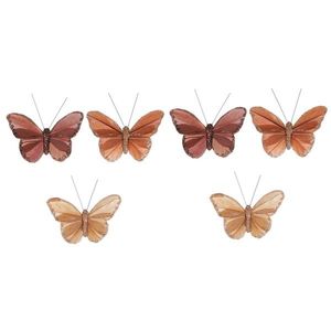 Set de fluturi cu clemă, 6 bucăți în cutie, mix deculori imagine