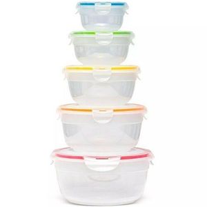 LOCKnLOCK Set de recipiente pentru alimente Lockrotunde, 5 buc. imagine