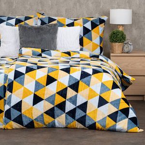 Lenjerie de pat din microflanel 4Home Scandi triangle, 140 x 200 cm, 70 x 90 cm imagine