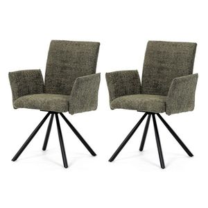 Set de scaune de sufragerie cu mecanism deîntoarcere DCH-W1117 GRN2, 2 buc., verde închis imagine